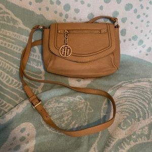 Tommy Hilfiger Beige Leather Crossbody